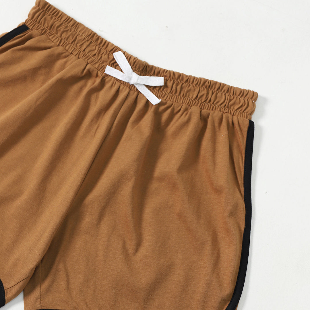 Brown Cotton Dolphin Shorts