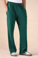 Green Essential Pleated Baggy Trousers
