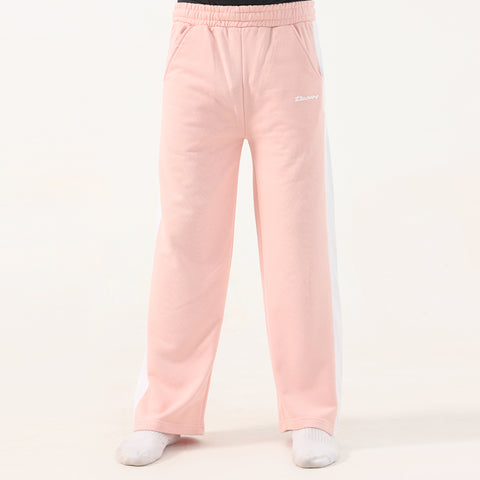 Pink Wide Leg Contrast Panel Unisex Trouser