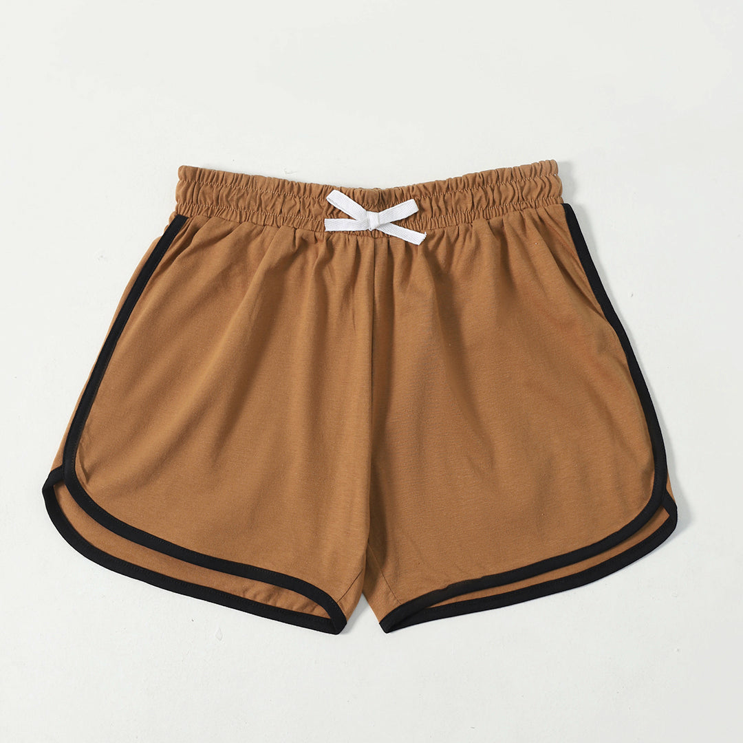 Brown Cotton Dolphin Shorts