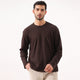 Brown Long Sleeve Waffle T-Shirt
