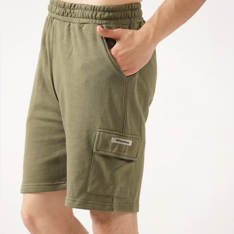 Olive Cargo Relax Fit Shorts