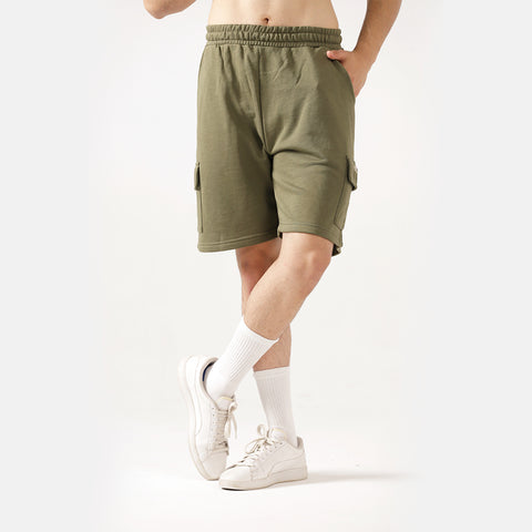 Olive Cargo Relax Fit Shorts