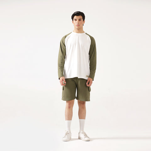 Olive Cargo Relax Fit Shorts