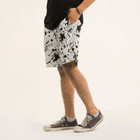 Black Splash Relax Fit Shorts
