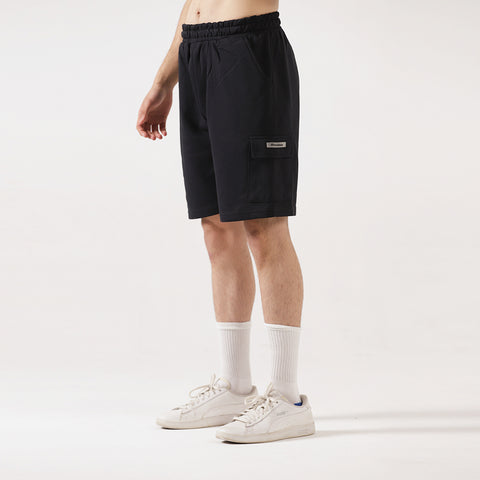 Black Cargo Relax Fit Shorts