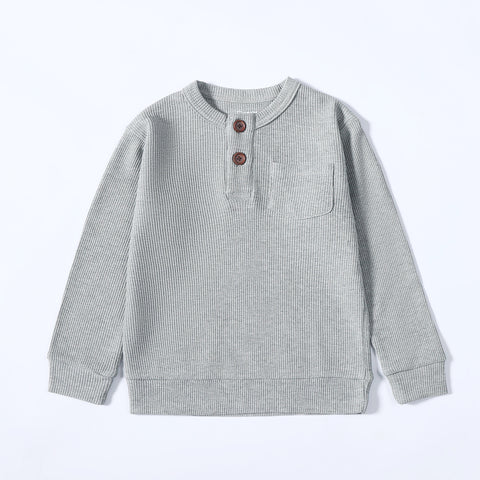 Pack of 3 Waffle Knit Henley