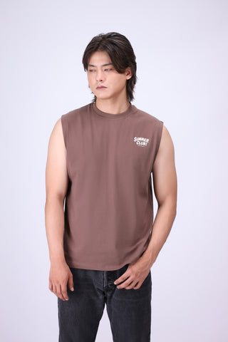 MOCHA RELAXED FIT TANK T-SHIRT