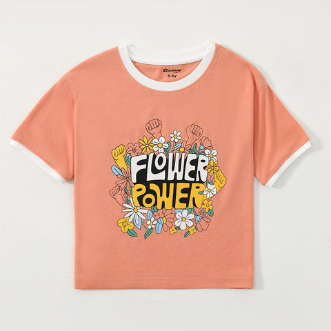 Flower Power Girls Boxy Tee