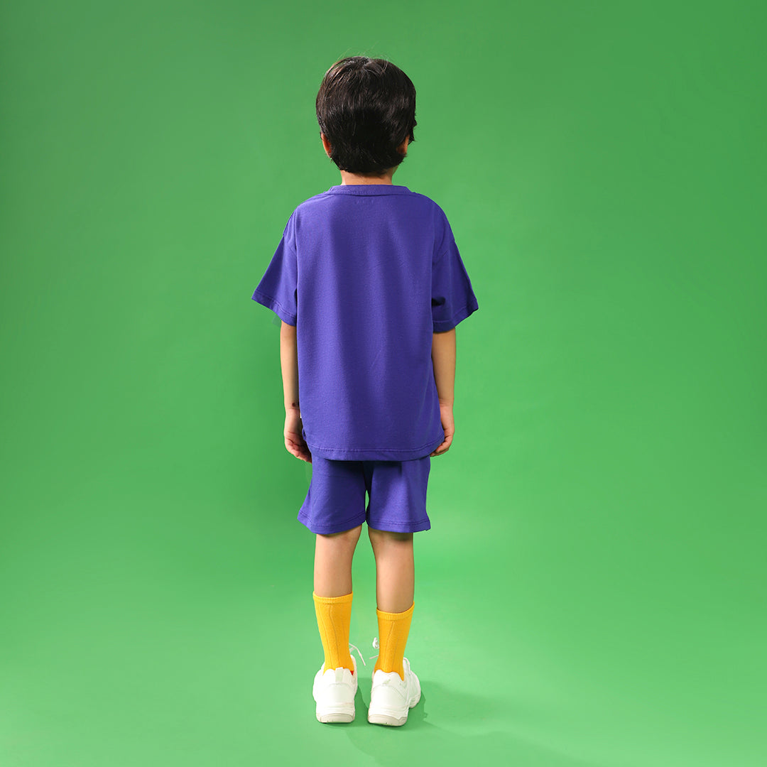 Tooney Purple Kids Shorts Set
