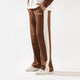 Brown Wide Leg Contrast Panel Unisex Trouser