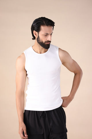 Ribbed Tanktop – White