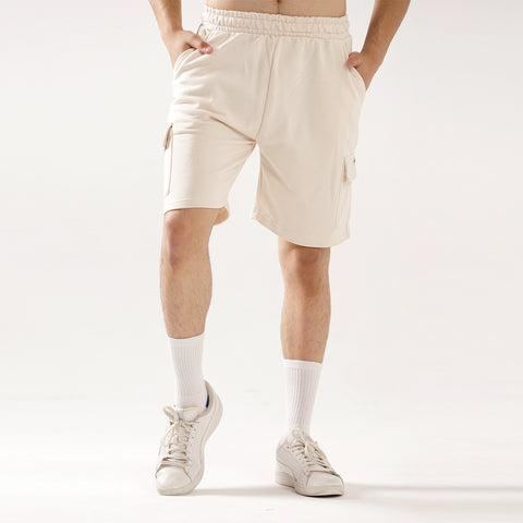 Off White Cargo Relax Fit Shorts