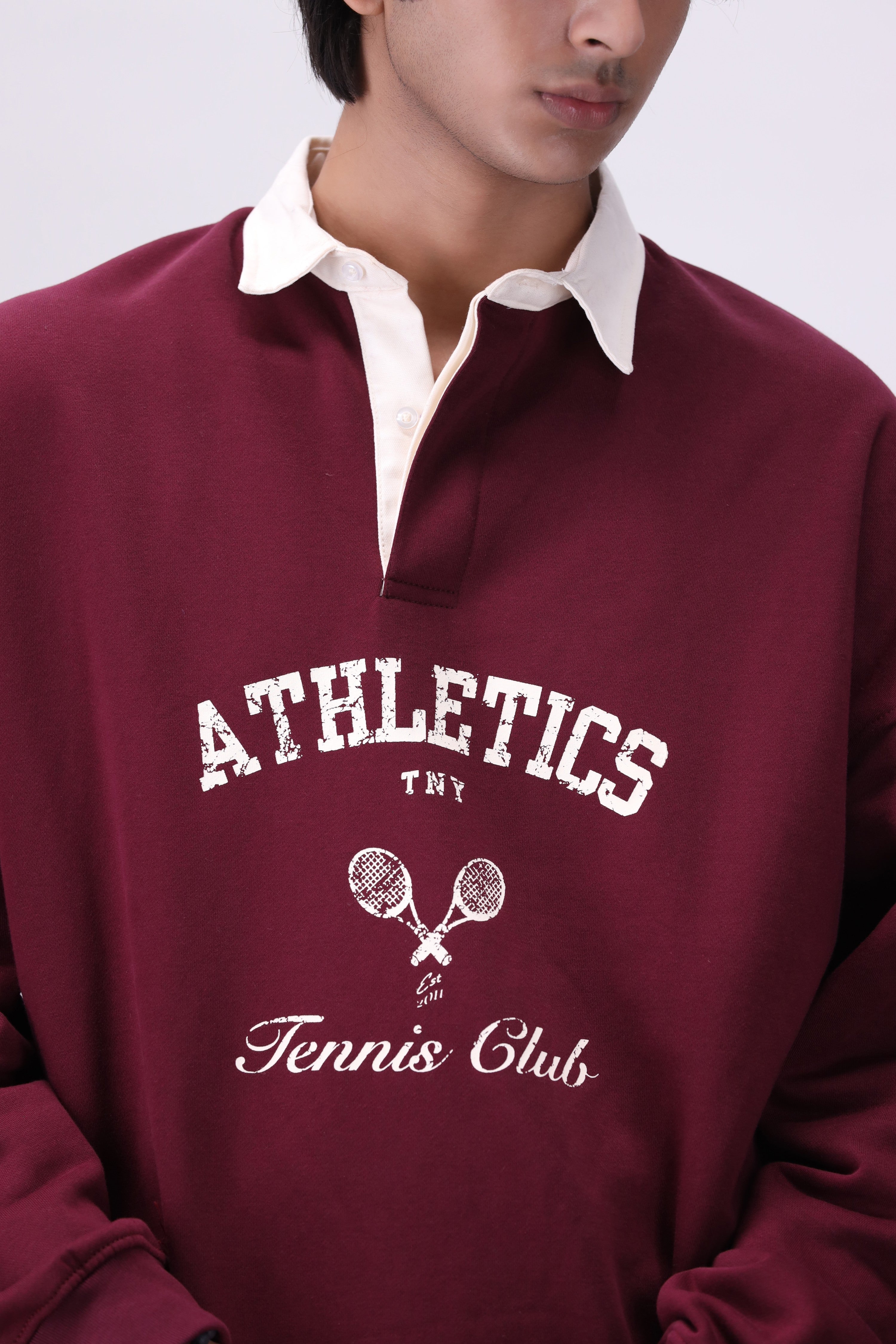 Classic Maroon TNY Tennis Club Sweatshirt