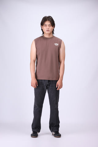 MOCHA RELAXED FIT TANK T-SHIRT