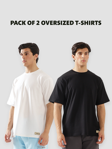 Pack of 2 Oversize T-shirts Black / White