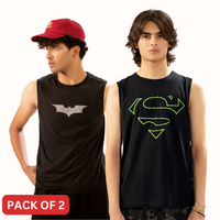 Pack of 2 Batman - Superman Tanktops