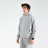 Grey Relax Fit Fleece Hoodie