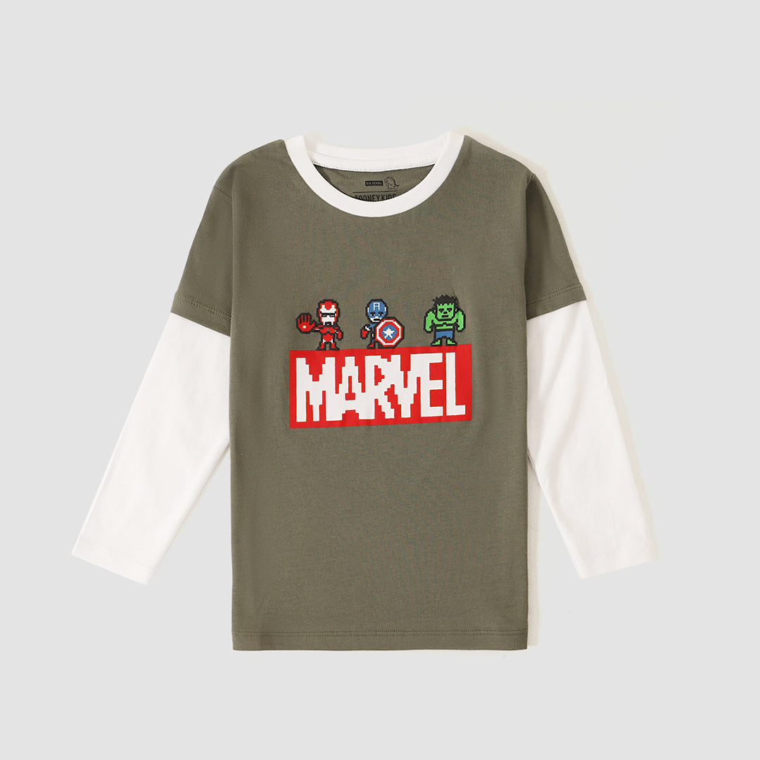 Marvel Double Layer Sleeves T-shirt