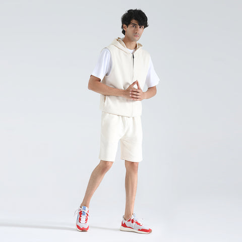 Offwhite Sleeveless Short Set