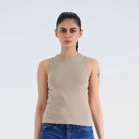 Khaki Ribbed Tanktop