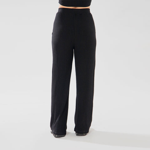 Ribbed Flare Trouser