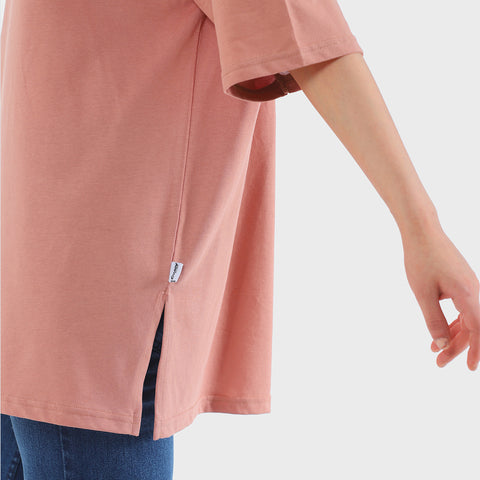 Modest Oversize Crew Neck Peach