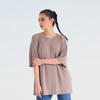 Modest Oversize Crew Neck Brown
