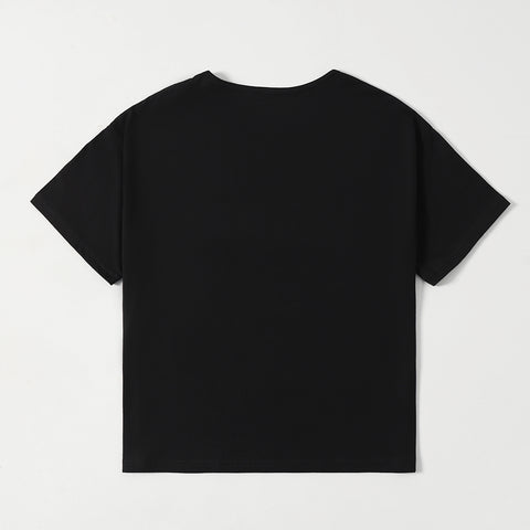 Black Loose Fit V-Neck