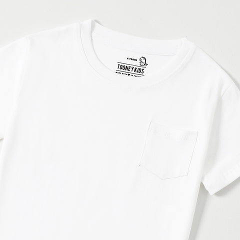 White Kids Pocket Tee