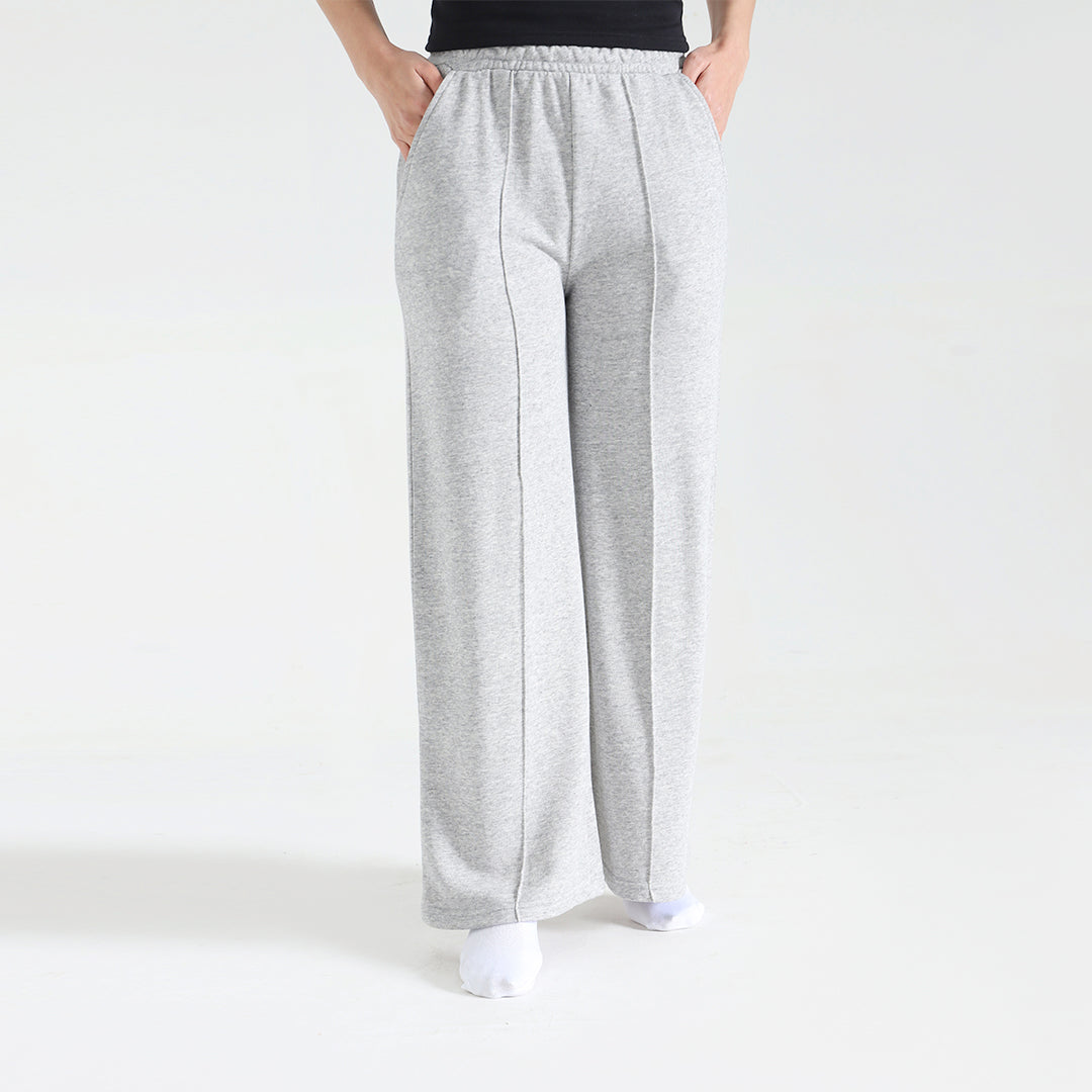Seam Front Flare Trouser in Grey