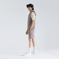 Brown Sleeveless Short Set