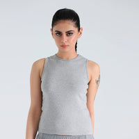 Grey Ribbed Tanktop