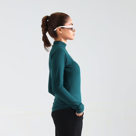 Forest Green Turtle Neck Women