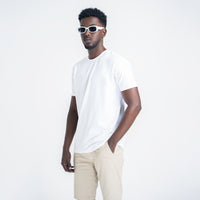 White Premium H/S Crew Neck