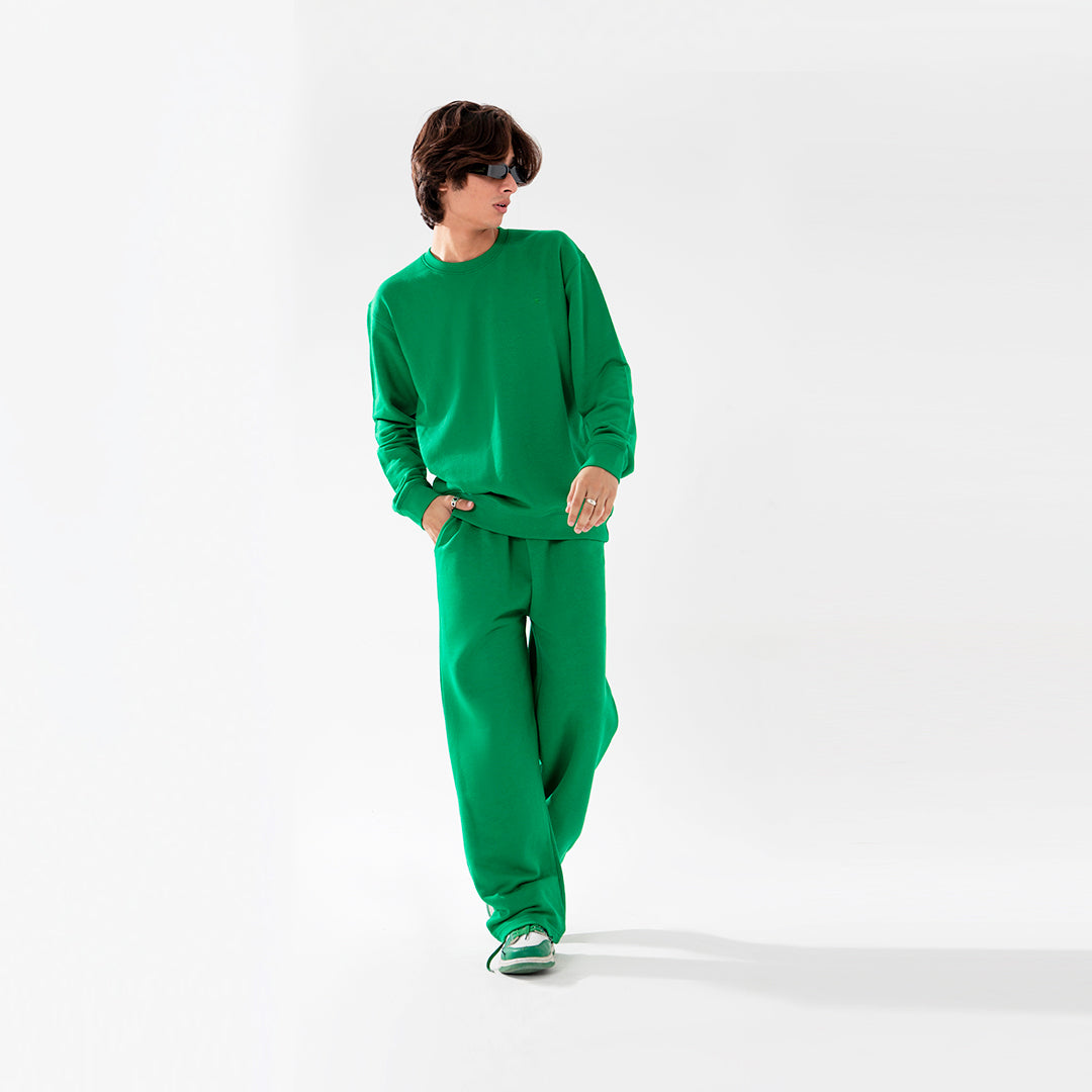 Green Relax Fit Sweatshirt