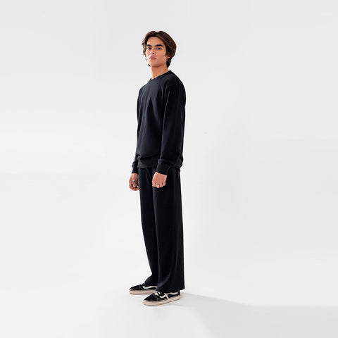 Black Relax Fit Sweatshirt