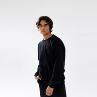 Black Relax Fit Sweatshirt