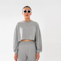 Grey Crop Sweatshirt