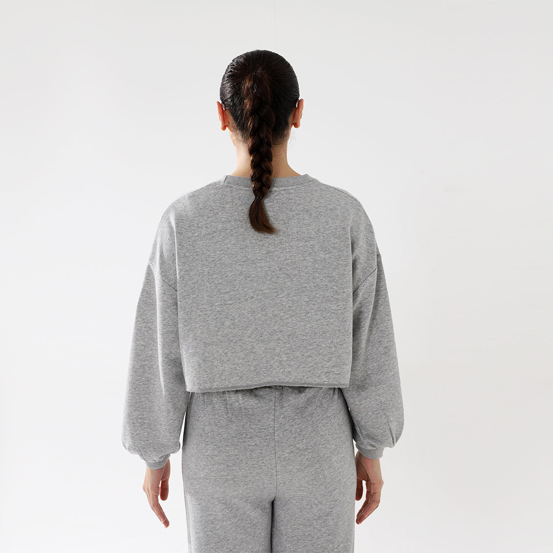 Grey Crop Sweatshirt