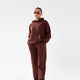 Brown Relax Fit Fleece Hoodie