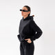 Black Relax Fit Fleece Hoodie