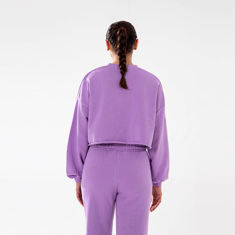 Lilac Crop Sweatshirt